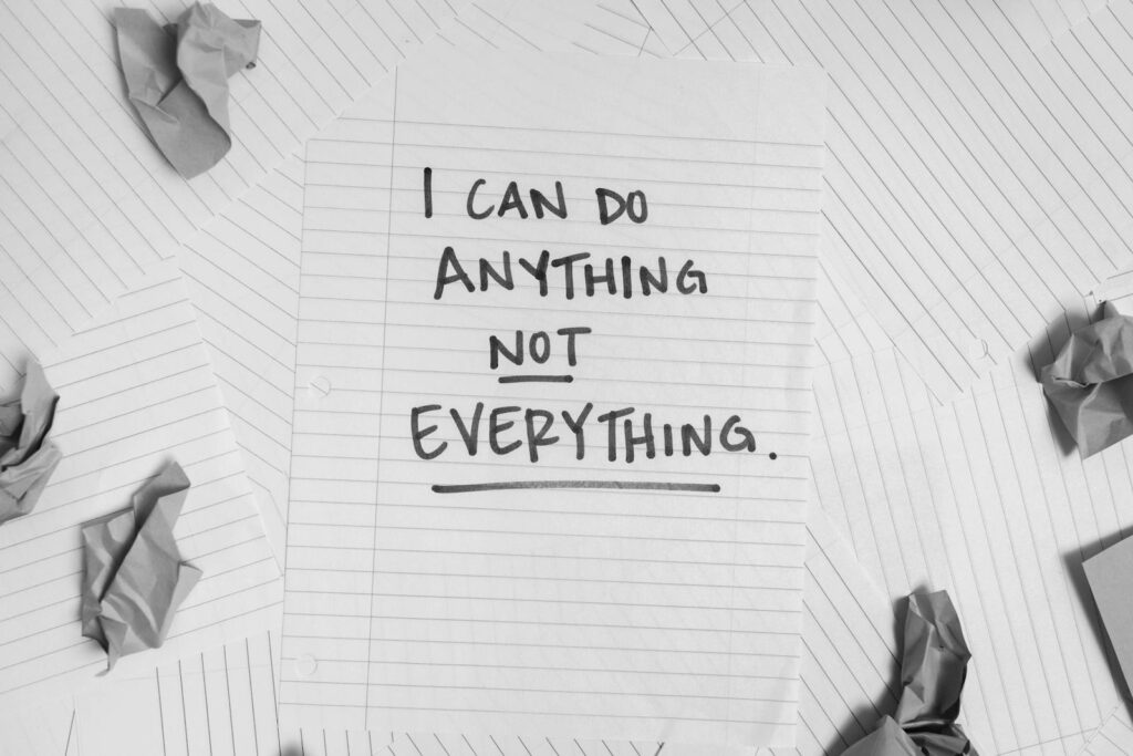Overcoming burnout by not doing everything