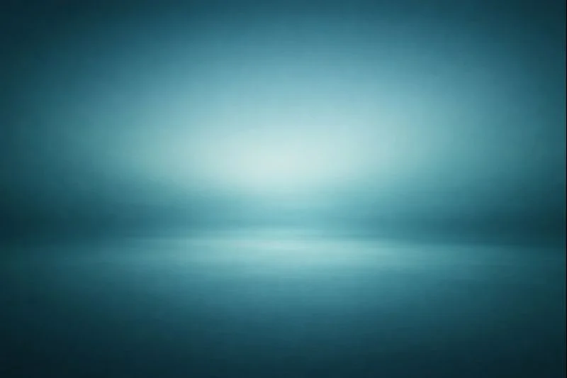 Abstract teal ocean background with calm water and soft gradient sky, used as a burnout recovery page header image.